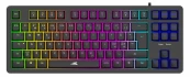 Baracuda KRILL sort TKL membran gamingtastatur med Rainbow-belysning