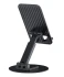 BWOO BO-ZJ132 sort 360 grader roterbar og foldbar mobilholder i aluminium