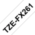 Brother original TZe-FX261 tape &ndash; sort tekst p&aring; hvid, fleksibel kabeltape, 36 mm bred