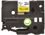 Brother original TZe-FX661 tape &ndash; sort tekst p&aring; gul, fleksibel kabeltape, 36 mm bred