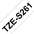 Brother original TZe-S261 tape – sort på hvid, ekstra stærkt klæbende, 36 mm bred